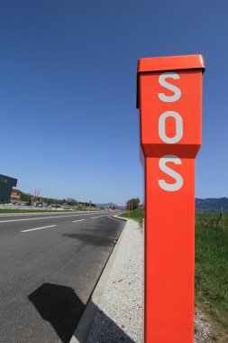 SOS sign for drivers clipart