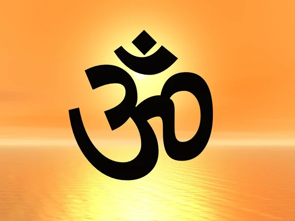 Aum / om by sunset — Stock Photo, Image