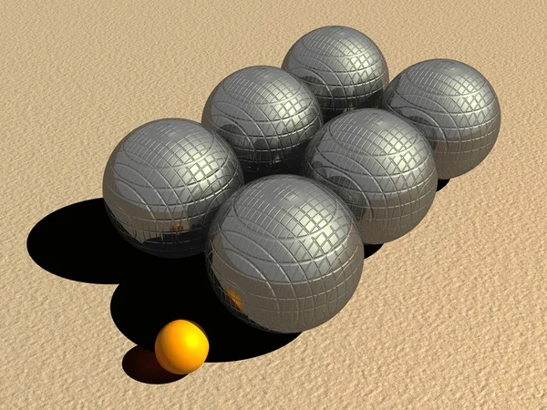 Petanque game balls — Stock Photo, Image