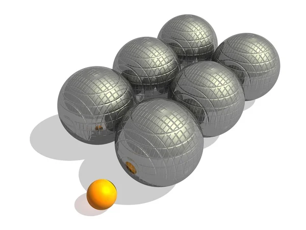 Bolas de jogo Petanque — Fotografia de Stock