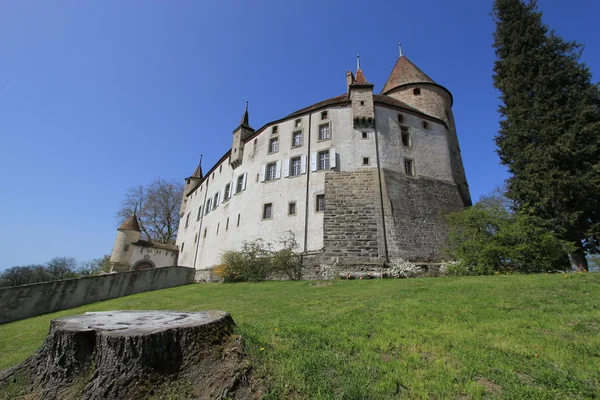 Antiguo castillo de Oron, cantón de Vaud, Suiza — Foto de Stock