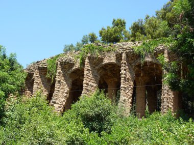 Arches in Park Guell, Barcelona, Spain clipart