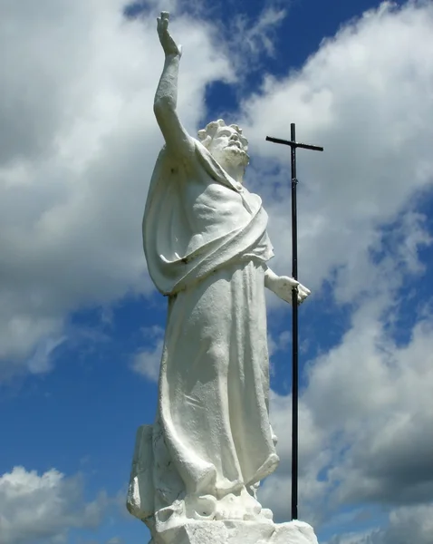 Jesus-Christ praying statue — Stock Photo, Image