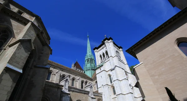 Katedrála sv. Petra v Ženevě, Švýcarsko — Stock fotografie