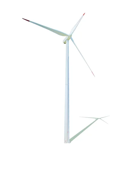 Turbina eólica em fundo branco — Fotografia de Stock
