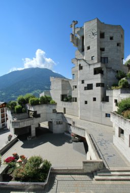 Church of Saint-Nicolas, Heremence, Switzerland clipart