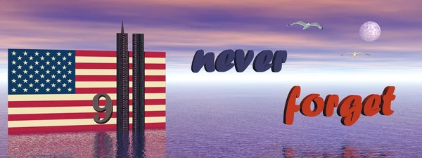 Ніколи не забувайте, 9-11 — стокове фото
