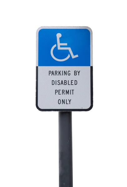 Parken nach Behindertenschild — Stockfoto