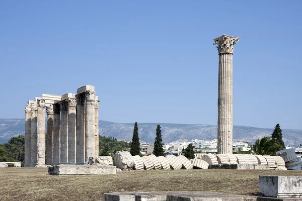 Den olympiske Zevs-templet, Athen, Hellas . – stockfoto