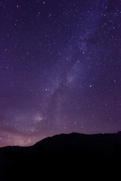 Tijd lapse beeld van de nacht sterren — Stockfoto