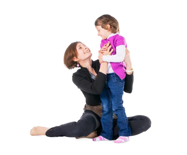 Giovane madre con sua figlia — Foto Stock