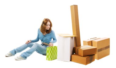 Cardboard boxes clipart