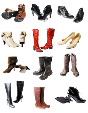 Collection of modern footwear clipart