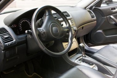 Interior of a modern car clipart