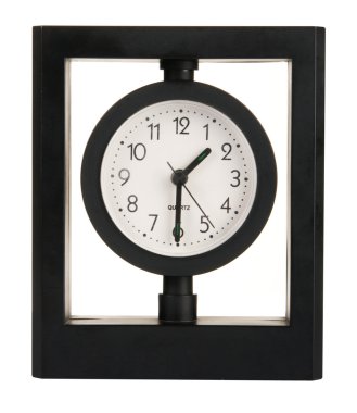 Black modern clock clipart