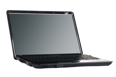 Modern black laptop clipart