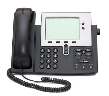 IP Phone isolated on white clipart