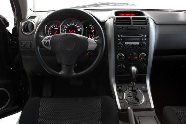 Interior of a modern car clipart