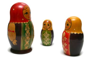 Three russian dolls clipart