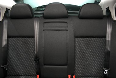 Back passenger seats in a car clipart