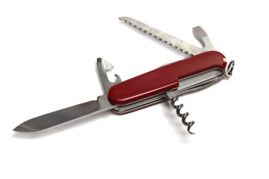 Pocket knife isolated on white clipart