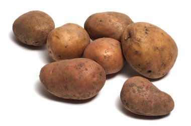 Several organic potatoes clipart