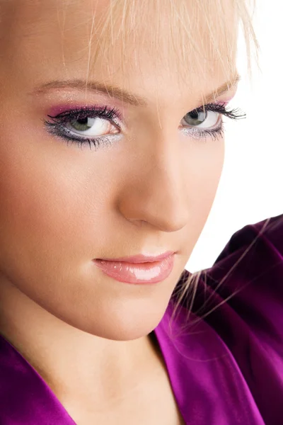 Make-up model gezicht portret — Stockfoto