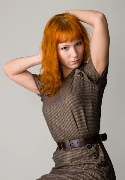 Beautiful redhead studio photo — Stock Photo, Image