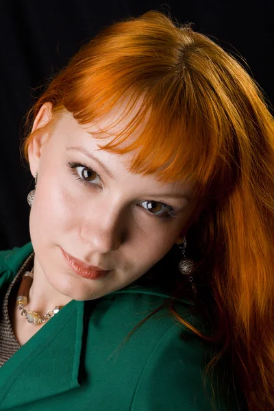 Vackra redhead studio Foto — Stockfoto