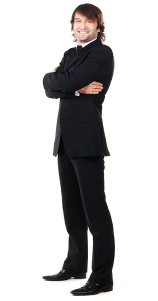 Hombre elegante en traje negro — Foto de Stock