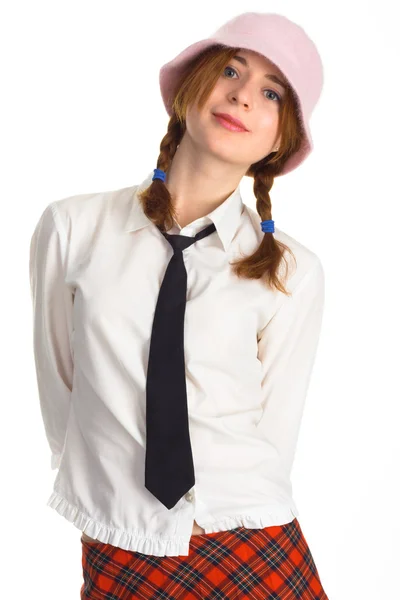 Sexig tjej med en slips — Stockfoto