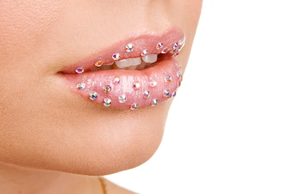 Hermosos labios femeninos —  Fotos de Stock