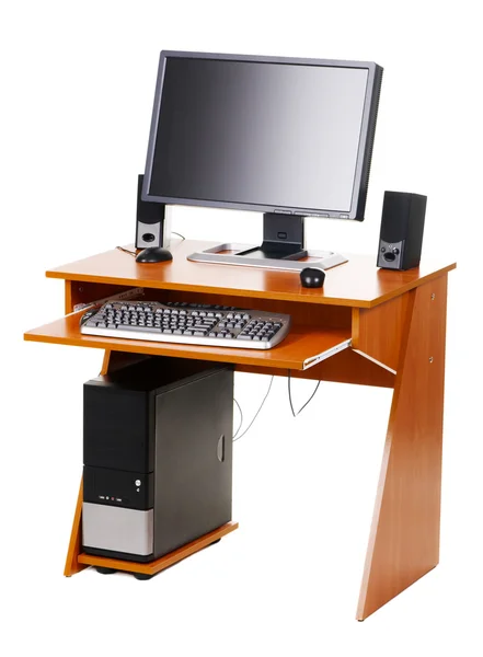 Computador pessoal moderno em uma mesa — Fotografia de Stock