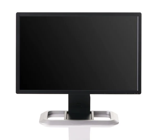 Nowoczesny, czarny monitora — Zdjęcie stockowe