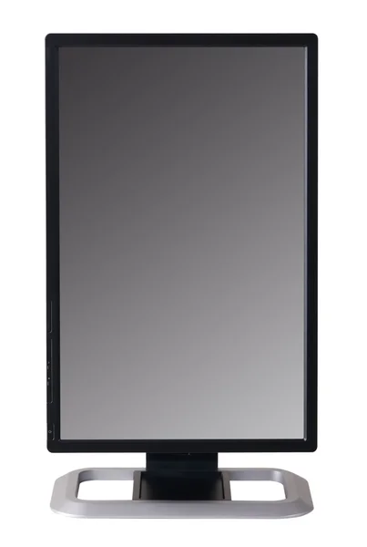 Moderní černá počítačový monitor — Stock fotografie