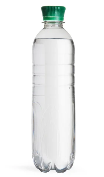 Frasco de água de plástico completo — Fotografia de Stock