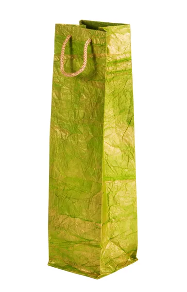 Yeşil hediye çanta — Stok fotoğraf