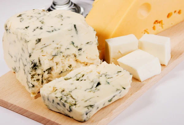 Different cheese types cloesup — Stock Photo, Image