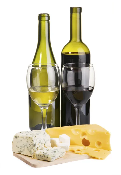 Вин та сирів. — стокове фото