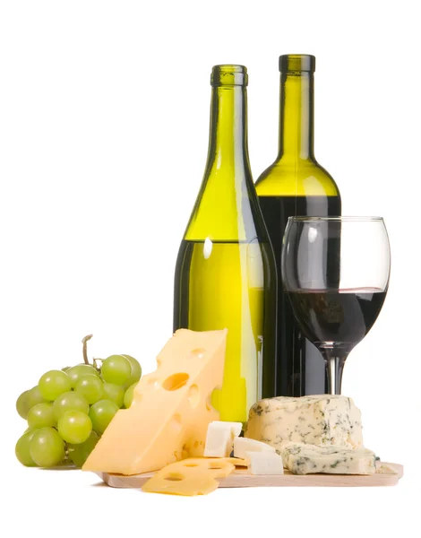 Vinho e queijo — Fotografia de Stock