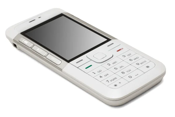 Witte mobiele telefoon — Stockfoto