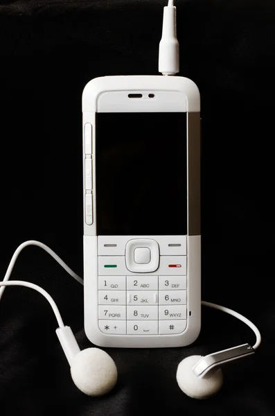Білий мобільного телефону — стокове фото