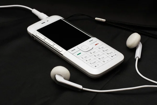 Fehér mobiltelefon — Stock Fotó