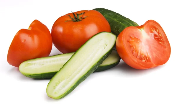 Tomater och gurkor — Stockfoto