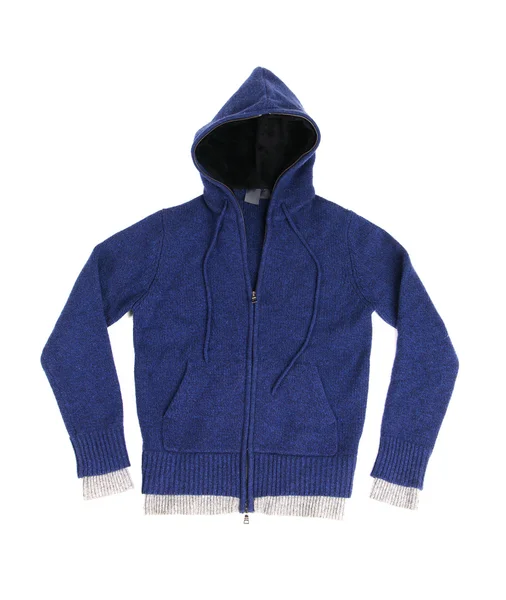 Blauwe hooded sweater. — Stockfoto