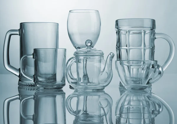 Conjunto de pratos de vidro — Fotografia de Stock
