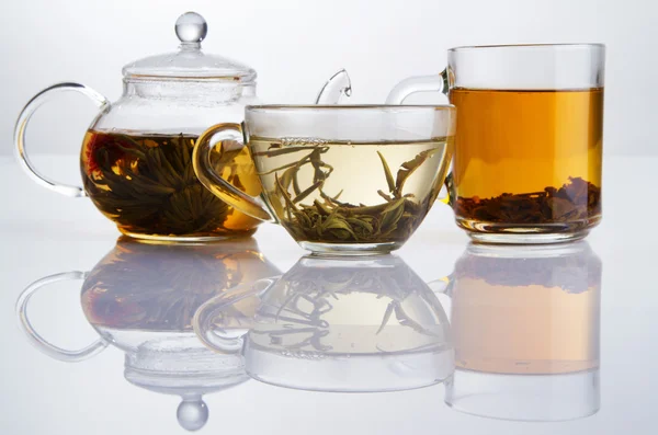 Różne rodzaje herbaty — Zdjęcie stockowe