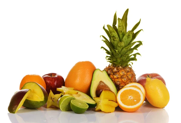 Egzotikus gyümölcsök széles választékát — Stock Fotó