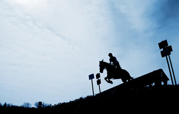 騎手のシルエット — ストック写真