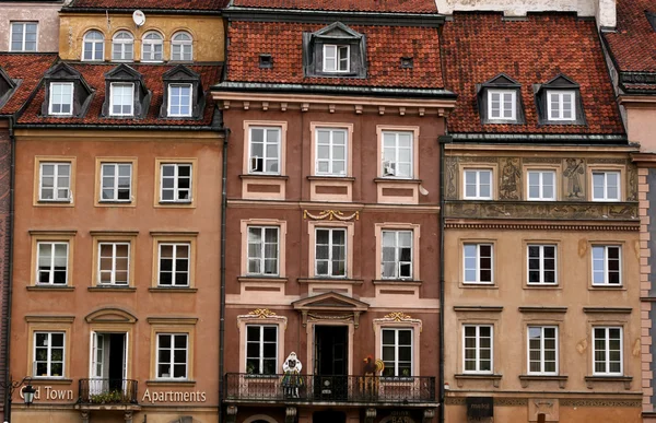 stock image Facade of colorful houses